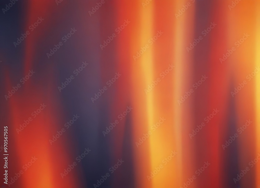 Poster the image is a blurred, abstract representation of a flame, with vibrant hues of orange, yellow, and