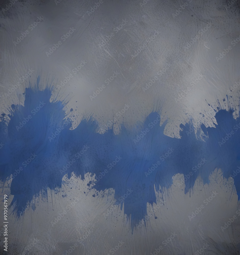 Aufkleber a textured, abstract background with splashes of blue and gray paint, creating a dynamic and expressive visual effect.