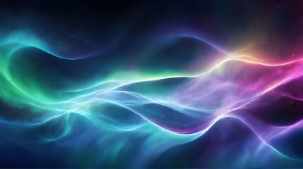 Fototapeta premium Abstract Waves with Pastel Hues and Bokeh Lights