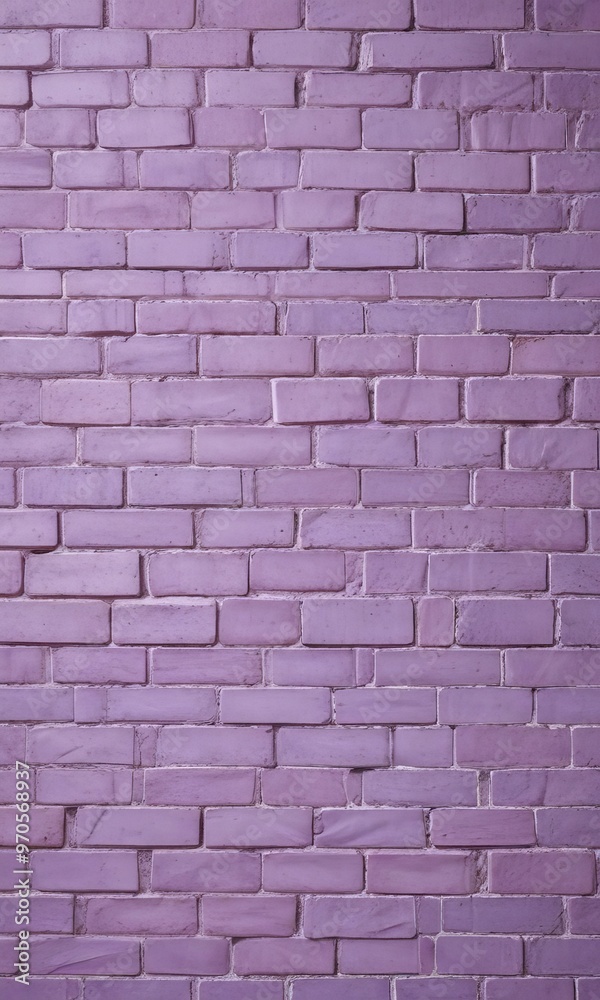 Poster A close-up view of a purple brick wall, with the bricks arranged in a uniform pattern and displaying a slight texture.
