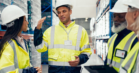 Collaboration, planning and quality control with people in storage depot for supply chain...