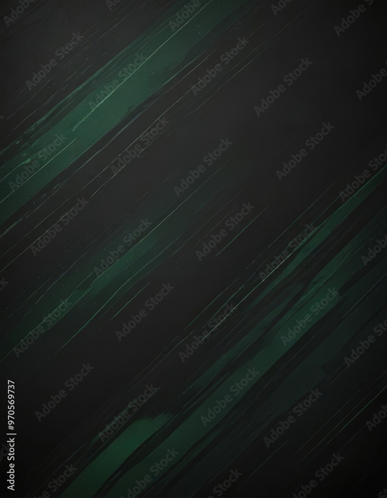Poster a dark, diagonal pattern with green and black stripes, creating a sense of movement and energy.