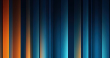 Fototapeta premium A vibrant abstract design featuring vertical stripes in shades of orange, blue, and dark tones, creating a dynamic visual effect.
