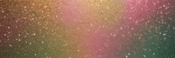 Fototapeta premium a vibrant, multicolored galaxy with a gradient of pink, orange, and green hues, creating a visually striking and dynamic cosmic scene.