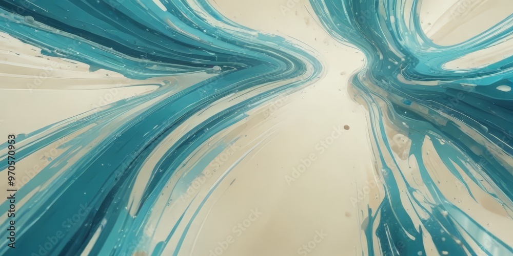 Aufkleber a swirling pattern of blue and white lines, creating a sense of movement and dynamism.
