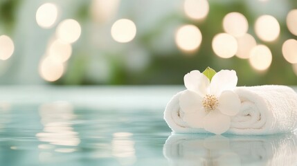 A spa setting with calming ambiance, representing the restorative power of relaxation and self care.