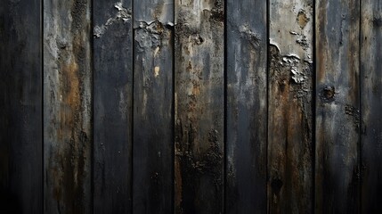 Weathered Wooden Planks with Peeling Paint