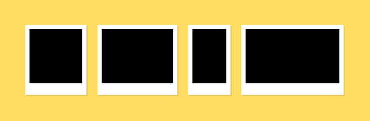 Mockup Photo set icons. Flat style. Vector icons.