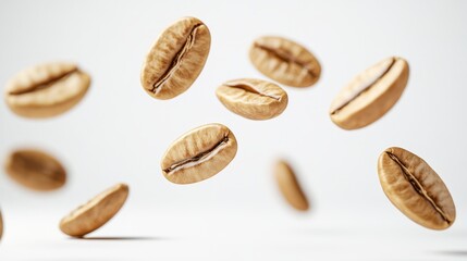 Obraz premium The Floating Coffee Bean Scene