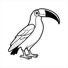 Fototapeta premium Colouring pages of bird