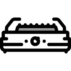 Simple vector icon gas burner