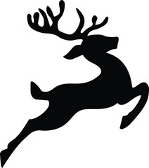  Deer silhouette vector illustration art