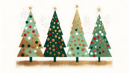 &Aacute;rboles Navide&ntilde;os Dorados