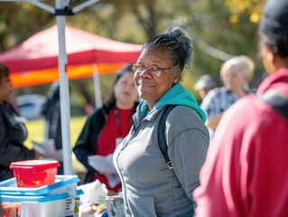 Community health fair with educational booths and active demonstrations