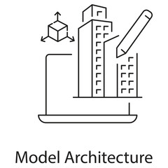 Model Architecture Icon. Vector Icon Design