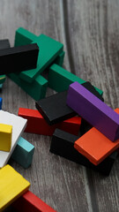 9:16 aspect ratio pictures of color fuel bricks on different style of budlings
