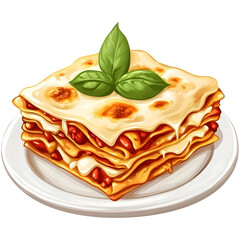 cartoon lasagna, meal, food