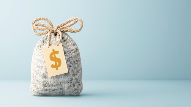 Happy Pay Day - Vibrant 3D Money Bag Illustration with Dollar Signs and Payday Label for Financial Success Celebration