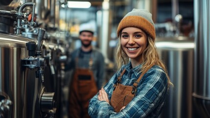 Brewery Worker Smiling.