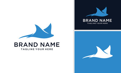 blue stingray logo or blue manta logo
