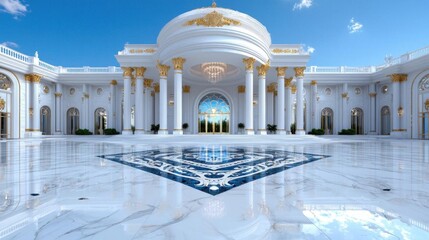 Neo-Renaissance architecture that reinterprets classical elements with a modern twist, featuring symmetrical facades, grand columns, and elaborate ornamentation