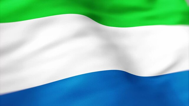 Sierra Leone Flag waving 4k independence day