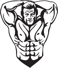 Bodybuilding and Powerlifting - vector.