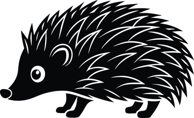 Hedgehog silhouette vector  illustration art
