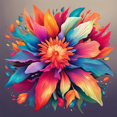 colorful flower illustration background