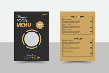 Modern 2-Page Food Menu Design