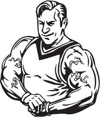 Bodybuilding and Powerlifting - vector.