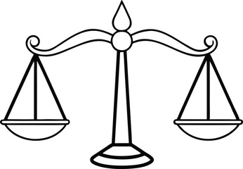 scales of justice vector illustration art