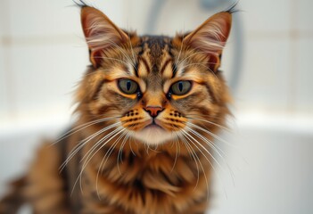 close up portrait of a cat