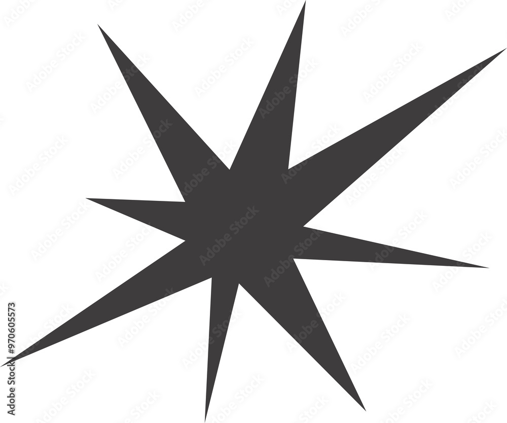 Sticker star shape icon. y2k abstract irregular shiny sparkle. flash sparks starburst graphic element. twink