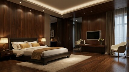 Fototapeta premium a living room interior design with a couch a coffee table and a painting on the wall 