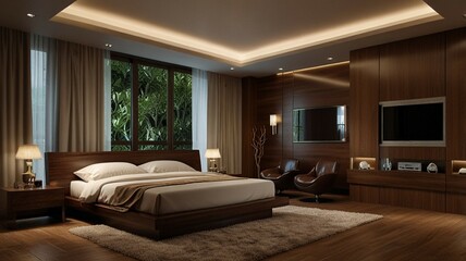 a living room interior design with a couch a coffee table and a painting on the wall

