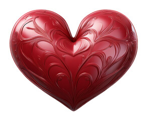  3d of heart png element set on transparent background