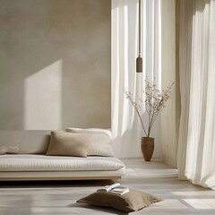Sofa in a nice minimally designed living room