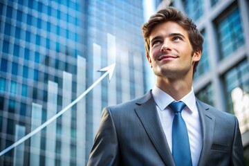 Fototapeta premium A man in a suit and tie is smiling