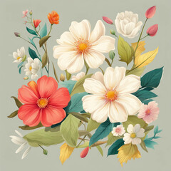 Fototapeta premium colorful flower illustration background