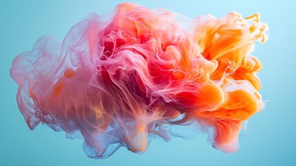 Obraz premium Abstract Ink Swirl in Vibrant Hues