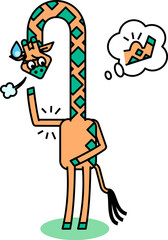 筋肉がつきにくくて困るキリンさん