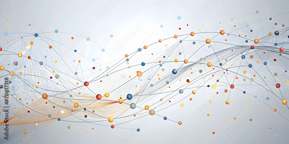 Poster abstract network connection: a mesmerizing digital abstract backdrop showcasing a vibrant network of