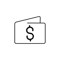 Wallet Icon vector illustration graphic on background