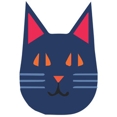  transparent of abstract close up of a head of a cat