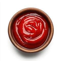 Spicy Ketchup on white background