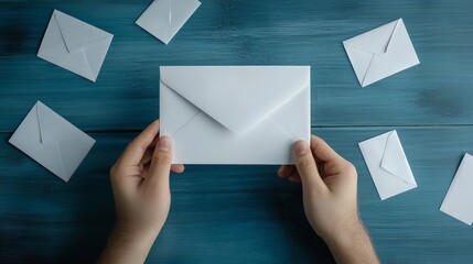 Picture a creative direct mail campaign with personalized letters and promotional offers sent to targeted recipients.