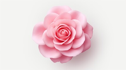 Delicate pink flower showcasing intricate petals on a soft, neutral background during daylight