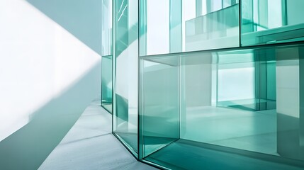 Obraz premium A Minimalist Composition of Glass and Light