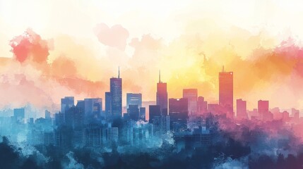 Cityscape Watercolor.